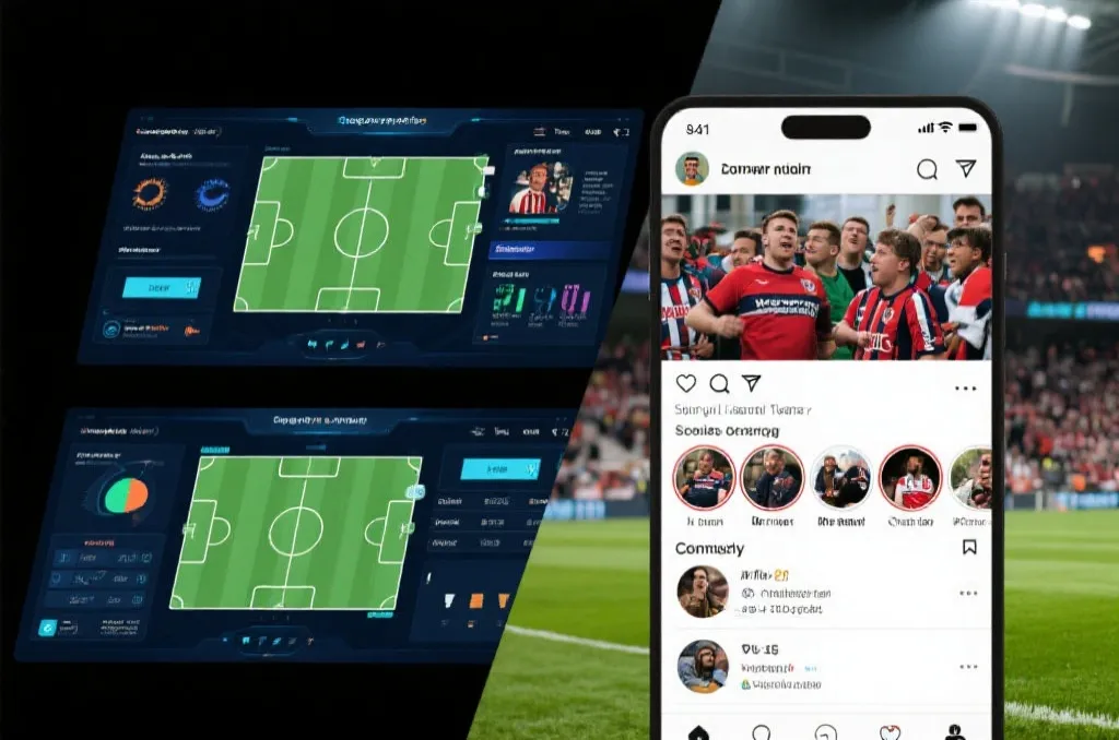 战术分析界面与社区讨论并列展示